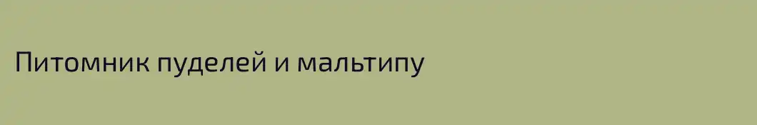 Питомник пуделей и мальтипу 